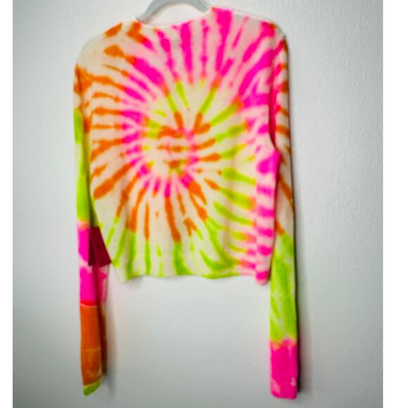 NWT The Elder Statesman Cashmere Spiral Tranquility Crew Sweater  L - Picture 12 of 16